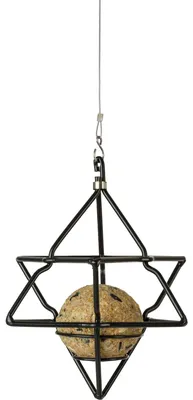 Produktbild von Wildlife Garden Meisenknödelhalter / Vogelfutterhalter Stern Ø 14,7 cm: schwarz Farbe: schwarz