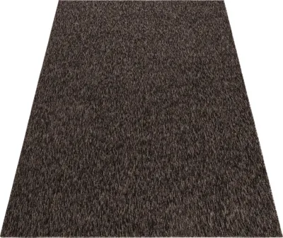 Produktbild von Kurzflor Teppich Wohnzimmer Braun 120x170 Rechteck Unicolor - Einfarbig aus Polypropylen