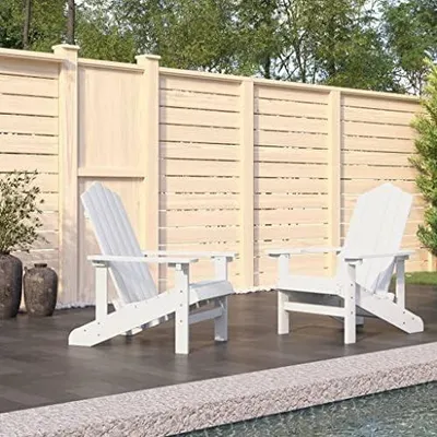 Produktbild von 2 Adirondack-Gartenstühle aus weißem HDPE