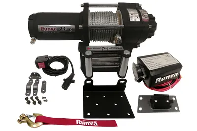 Produktbild von Runva EWP3500 ATV Elektrowinde 12V Seilwinde 1588 kg Zugkraft für Quad & Anhänger