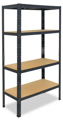 Image de shelfplaza HOME 180x60x40 cm Étagère charges lourde en anthracite avec 4 étagères et une capacité de charge de 175 kg par étagère