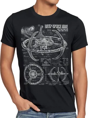 Produktbild von style3 Deep Space Nine Herren T-Shirt trek trekkie star, Größe:4XL, Farbe:Schwarz