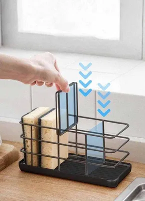 Immagine prodotto di Organizer da lavastoviglie in acciaio inossidabile 304 da appendere, nero