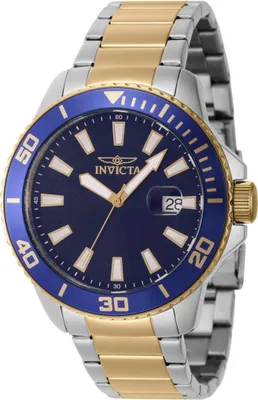 Immagine prodotto di Invicta Pro Diver 46071 Orologio da Uomo - Movimento al Quarzo - Acciaio Inossidabile con Quadrante Blu - 45 mm