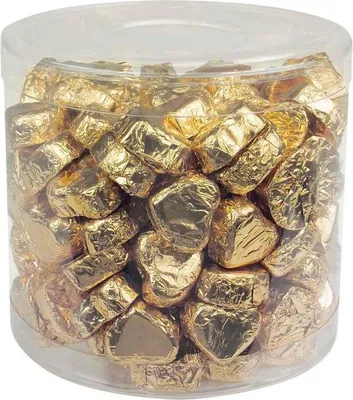Produktbild von Günthart Kleine Pralinenherzen mit Nougatcreme-Füllung Gold 150er