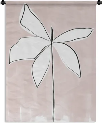 Produktbild von MuchoWow® Wandteppich Wandbehang Blume - Abstrakt - Pastell 120x160 cm Tapisserie Dekoration Wandtuch - Wohnzimmer - Moderne