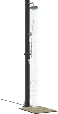 Immagine prodotto di Doccia Solare da Esterno Nero 217 cm PVC e Alluminio