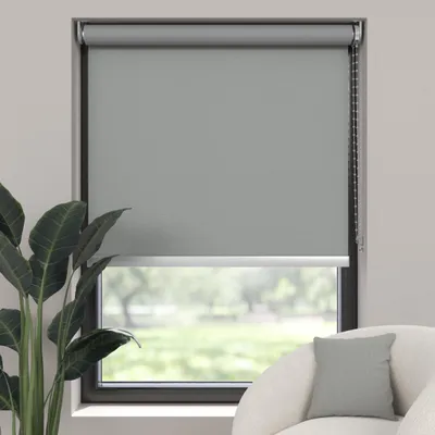 Produktbild von Rollos - verdunkelnd Grau - 105x275cm - Fenster und Tür Jalousie