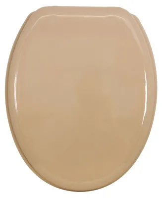 Produktbild von MSV WC Sitz Toilettendeckel MDF Holzkern „Beige“ Scharniere aus Edelstahl - hochwertige und stabile Qualität