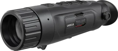 A black monocular device is shown against a white background.