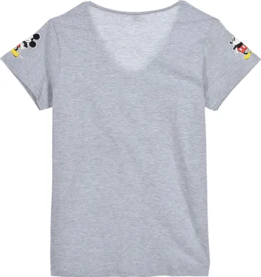 Produktbild von Mickey Mouse Herren T-Shirt Erwachsene Kurzarmshirt in drei Farben, Farbe:Grau, Größe Herren:XL