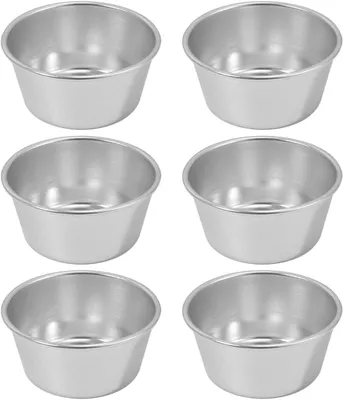 Produktbild von Antihaft-Muffinformen aus Aluminiumlegierung, 6 Stück, leicht zu entformen, zum Backen von Kuchen und Pudding