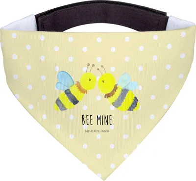 Produktbild von Mr. & Mrs. Panda Tuch Biene Liebe - Gelb Pastell - Geschenk, Hundeschal, Hundehalstuch, Halstuch Für Hunde, Hunde-Halstuch