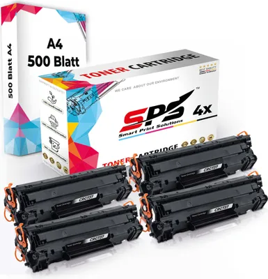 Produktbild von Druckerpapier A4 + 4x Multipack Set Kompatibel für Canon i-SENSYS LBP-151 dw (9435B002/737) Toner Schwarz