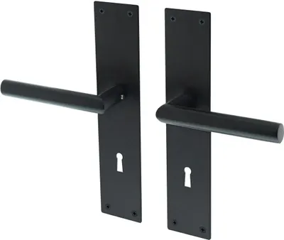 Immagine prodotto di Maniglie per porte Lavuzo Nuoro nere - Maniglie con piastra SL72 - Per set