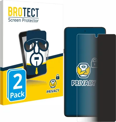 Produktbild von 2x BROTECT Sichtschutzfolie für Motorola Edge 20 Anti-Spy Privacy Sichtschutz Blickschutz Folie Blaulicht-Schutz