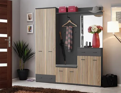 Image de Meuble d'entrée POLO – Armoire, meuble à chaussures, commode, miroir, penderie