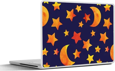 Produktbild von MuchoWow® Laptop Aufkleber Sticker Cover Sterne - Nacht - Muster - Kind 40x30 cm - Laptop Dekoration - Selbstklebend