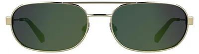 Produktbild von Calvin Klein Jeans Men's Sunglasses CKJ26202S - Gold/Matte Green with Mirror Solid Green Lens
