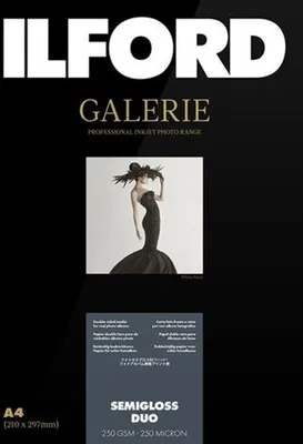 Image de ILFORD GALERIE Semi Gloss Duo 250gsm A4 100s