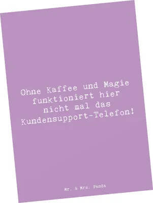 Produktbild von Mr. & Mrs. Panda Ansichtskarte Spruch Kundensupport Magie - Lavendeltraum - Geschenk, Postkarten, Support, Postkarte, Berufsalltag, Ansichtskarten, Grußkarte, Beruf