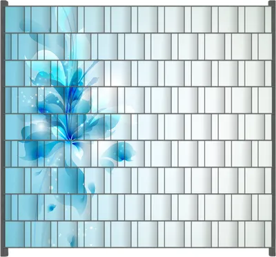 Produktbild von Wallario Zaunsichtschutz mit Motiv Blaues Blumenbuket für Ein- und Doppelstabmatten Zäune in der Größe 200 x 180 cm
