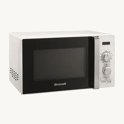 Zdjęcie produktu dla Brandt SE2018WZ, Blat, Mikrofalówka Solo, 20 l, 700 W, Wbudowany wyświetlacz, Przyciski, obrotowy