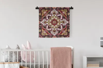 Obrázek produktu pro MuchoWow® Tapiserie Věšení na zeď Perský koberec - Koberec - Mandala 60x60 Tapiserie dekorace Nástěnná šála