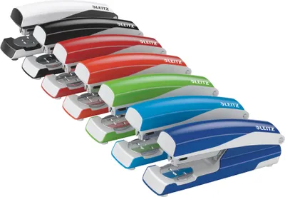 Obrázek produktu pro Leitz NeXXt 5502, 30 listy, Červená, Stříbrná, 24/6, Kov, Plast, 80 g/m², Vršek