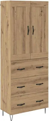Image de Haut Armoire avec tiroir Chêne artisanal 69,5 x 34 x 180 cm