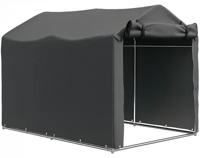 Produktbild von Garagenzelt, wasserdicht Zeltgarage mit Tür, UV-beständig 220 x 157 x 165 cm Dunkelgrau