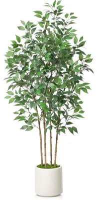 Produktbild von SOGUYI Künstliche Pflanzen Ficus, 180cm Künstliche Groß Seidenpflanze für Heimde