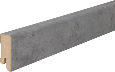 Produktbild von B.S. Bauprogramm Clip-Sockelleiste Beton grau 250 cm 50 x 18 mm Beton grau