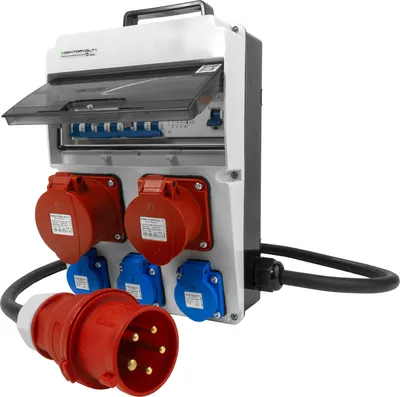 Immagine prodotto di Distributore di corrente da costruzione CAS 3x230V 32A 16A Doktorvolt DV-8133-F