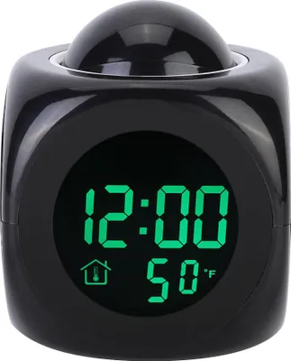 Image de Horloge électronique multifonctionnelle LCD Réveil à projection numérique avec affichage de la température