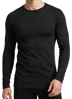 Produktbild von Black Snake Merino Unterhemd Herren Thermounterwäsche Ski - M - Schwarz Melange
