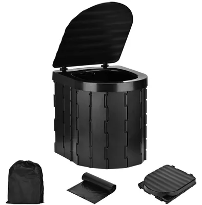 Immagine prodotto di Omgoods - Toilette da campeggio pieghevole con kit di pulizia