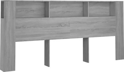 Obrázek produktu pro vidaXL Čelo postele s policemi Grey Sonoma 220x18,5x104,5 cm