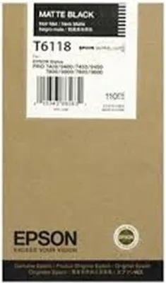 Zdjęcie produktu dla Epson Wkład atramentowy Matte Black T611800, Czarny matowy, Tusz na bazie pigmentu, 110 ml, 1 szt.