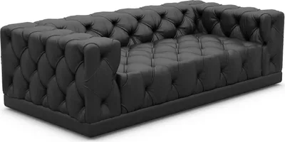 Produktbild von Kunstleder 3-Sitzer Couch Meliva Schwarz