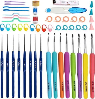 Produktbild von magisches Häkelset 53 Teile, neue Häkelnadeln für Strick- und Häkelarbeiten, 16 verschiedene Größen, vollständiges Set für Handarbeit und DIY-Projekte