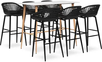 Produktbild von 7-tlg. Bar-Set Weiß und Schwarz , Esszimmer Design 2024