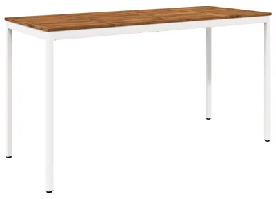 Obrázek produktu pro Venkovní stůl NAARDEN, přírodní barva a bílá, rozměry 196 x 80,5 x 105 cm