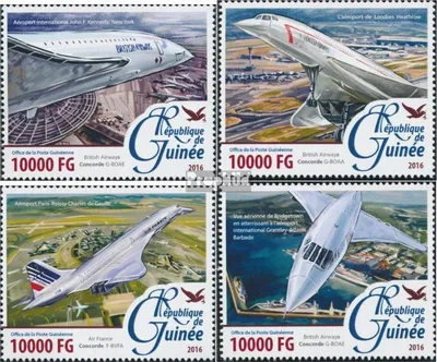 Produktbild von Briefmarken Guinea 2016 Mi 11613-11616 (kompl. Ausgabe) postfrisch Concorde