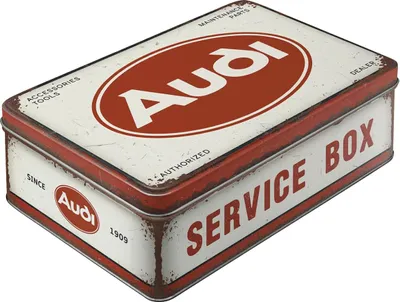 Obrázok produktu pre Nostalgic-Art - Plochý úložný box - Audi - Servisný box
