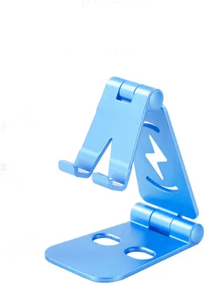 Produktbild von Universal Klappbarer Schreibtischständer Halter Halterung für Handy Tablet Pad blau
