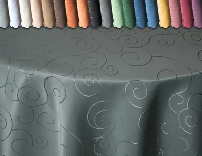 Produktbild von Tischdecke 110x110 cm Gelb Damast Ornamente eckig Circle Struktur bügelfrei pflegeleicht
