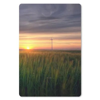 Produktbild von MuchoWow® Mauspad Mousepad Windmühle - Sonne - Gras 18x27 cm - Mousepads - Maus Mat - Pad - Mausunterlage
