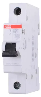 Obrázek produktu pro ABB SH201-C25, Miniaturní obvodový jistič, IP20, 12 - 253 V