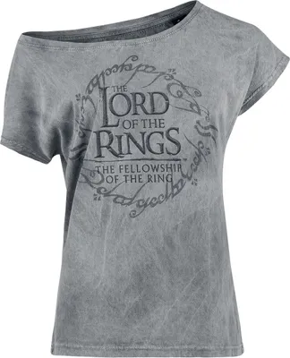Produktbild von Der Herr der Ringe T-Shirt Damen Middle Earth Map grau S